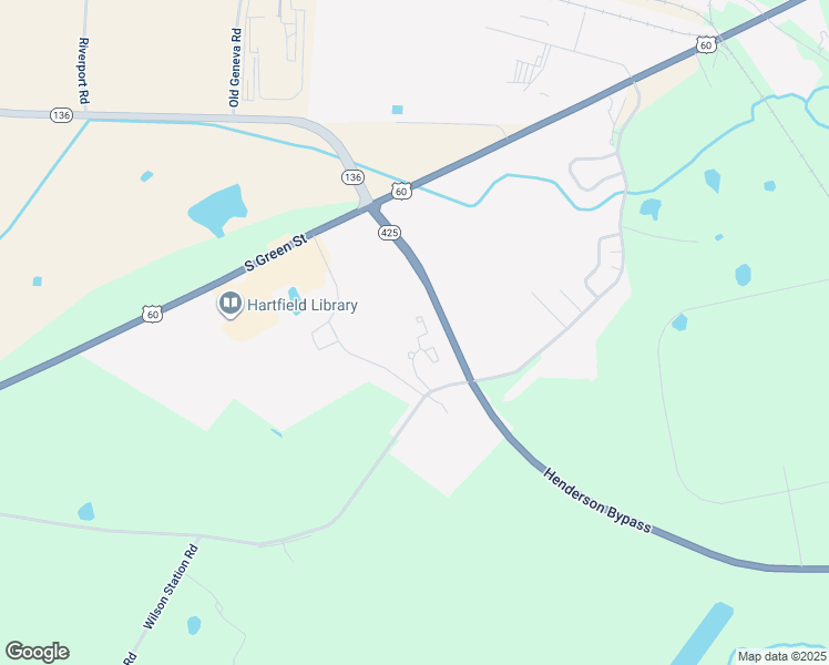 map of restaurants, bars, coffee shops, grocery stores, and more near 6401 Old Henderson-Corydon Road in Henderson