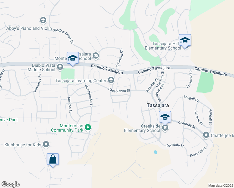 map of restaurants, bars, coffee shops, grocery stores, and more near 1918 Casablanca Street in Danville
