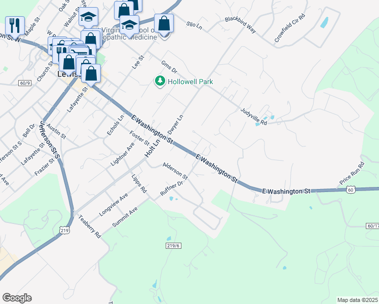 1030 East Washington Street, Lewisburg WV Walk Score