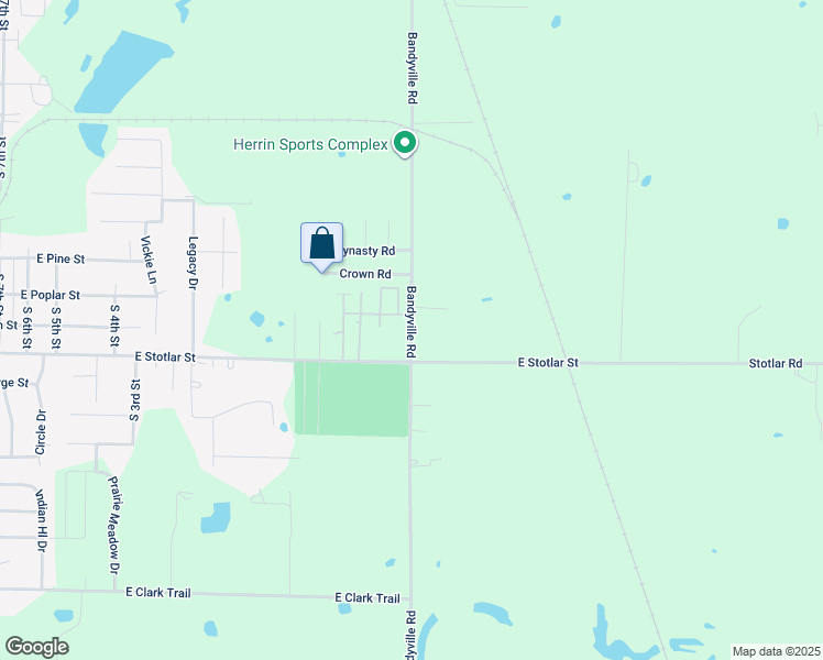 map of restaurants, bars, coffee shops, grocery stores, and more near 13591 Bandyville Road in Herrin