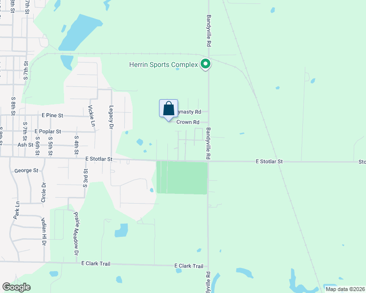 map of restaurants, bars, coffee shops, grocery stores, and more near 700 Helleny Drive in Herrin