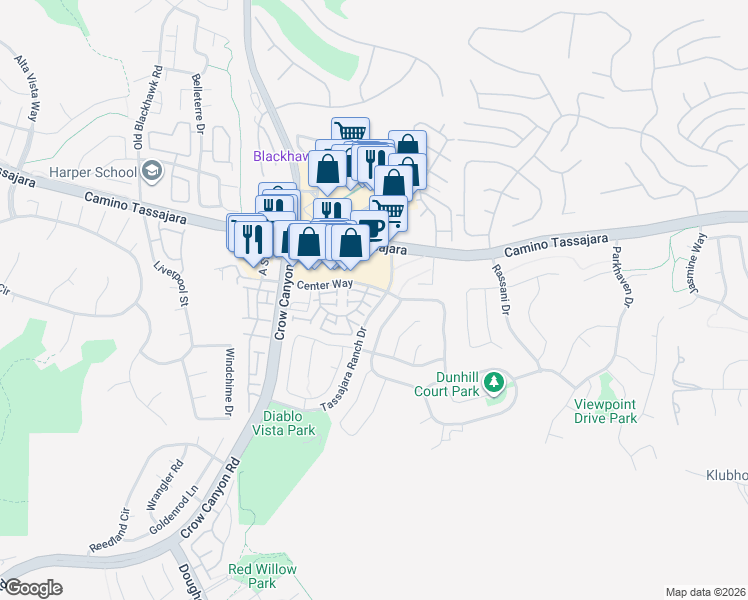 map of restaurants, bars, coffee shops, grocery stores, and more near 1016 Phoenix Street in Danville