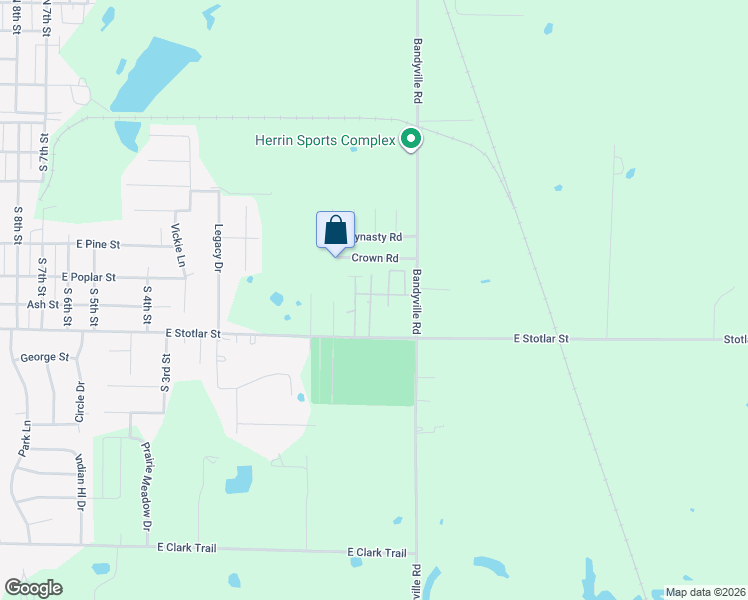 map of restaurants, bars, coffee shops, grocery stores, and more near 700 Helleny Drive in Herrin