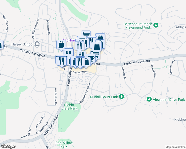 map of restaurants, bars, coffee shops, grocery stores, and more near 1003 Phoenix Street in Danville