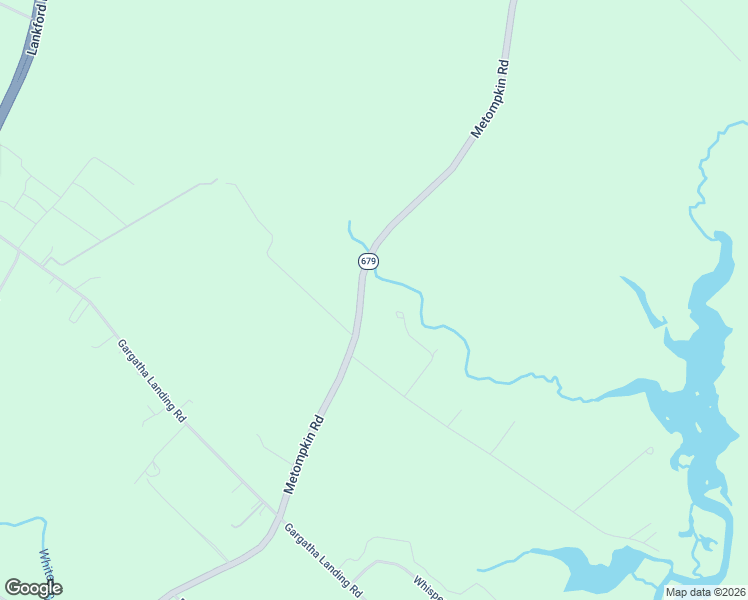 map of restaurants, bars, coffee shops, grocery stores, and more near Metompkin Road in Parksley