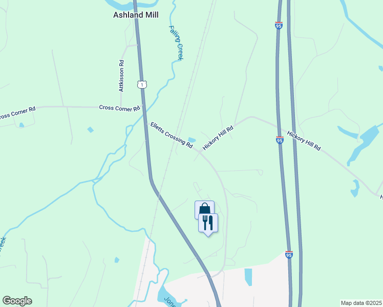 map of restaurants, bars, coffee shops, grocery stores, and more near 14293 Elletts Crossing Road in Ashland