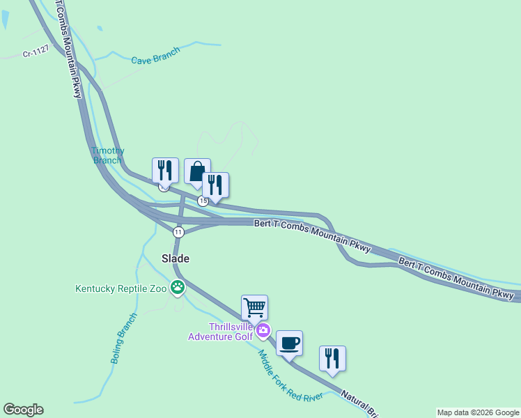 map of restaurants, bars, coffee shops, grocery stores, and more near 12332 Campton Road in Stanton