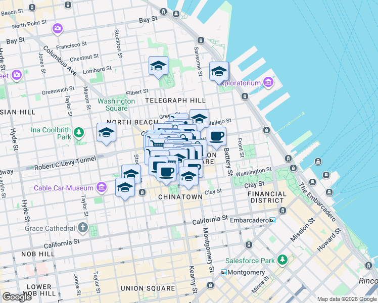 map of restaurants, bars, coffee shops, grocery stores, and more near 553 Pacific Avenue in San Francisco