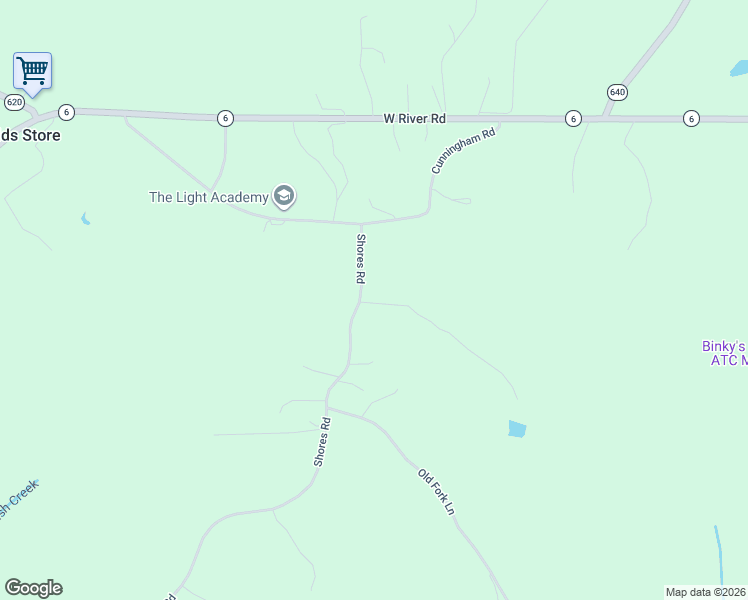 map of restaurants, bars, coffee shops, grocery stores, and more near 191 Shores Road in Palmyra