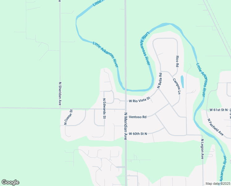 map of restaurants, bars, coffee shops, grocery stores, and more near 6302 North Richmond Street in Wichita