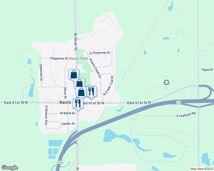 map of restaurants, bars, coffee shops, grocery stores, and more near 482 Creek Trail Ct in Kechi