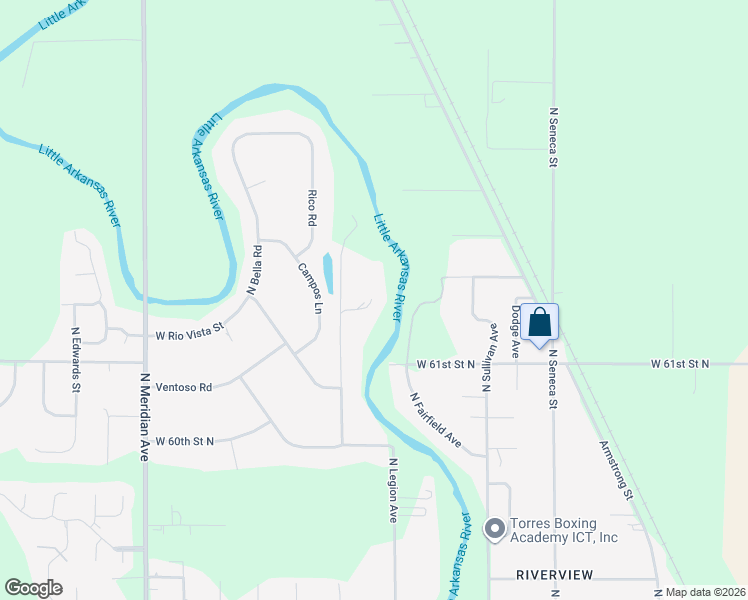 map of restaurants, bars, coffee shops, grocery stores, and more near 6400 Legion Street in Wichita
