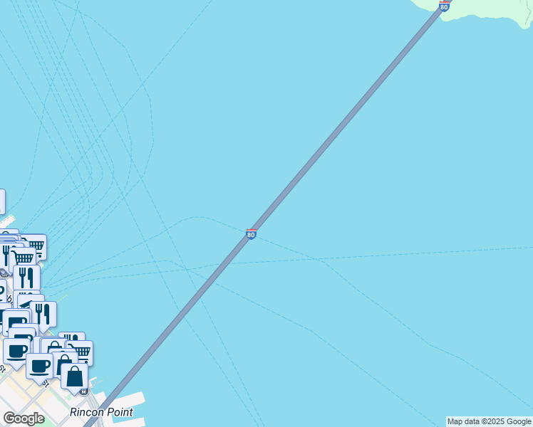 map of restaurants, bars, coffee shops, grocery stores, and more near San Francisco – Oakland Bay Bridge in San Francisco