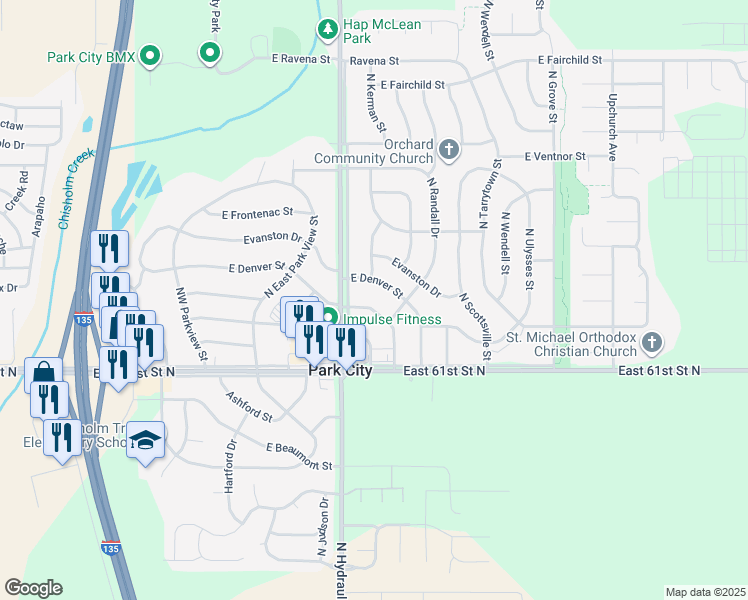 map of restaurants, bars, coffee shops, grocery stores, and more near 1817 Denver Drive in Park City