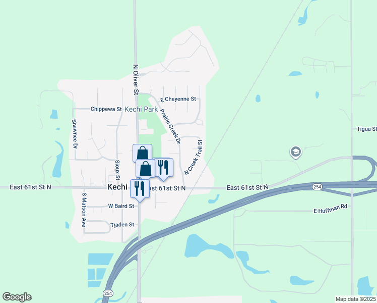 map of restaurants, bars, coffee shops, grocery stores, and more near 482 Creek Trail Ct in Kechi