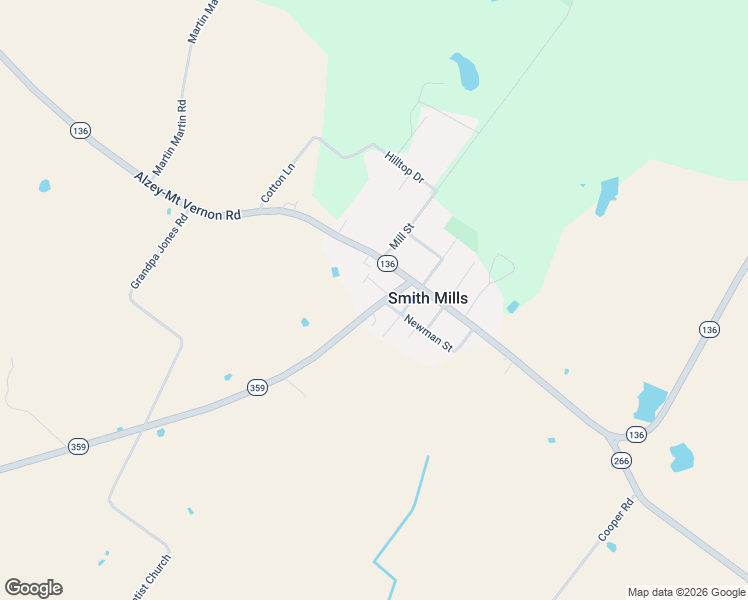 map of restaurants, bars, coffee shops, grocery stores, and more near 11537 Kentucky 359 in Waverly
