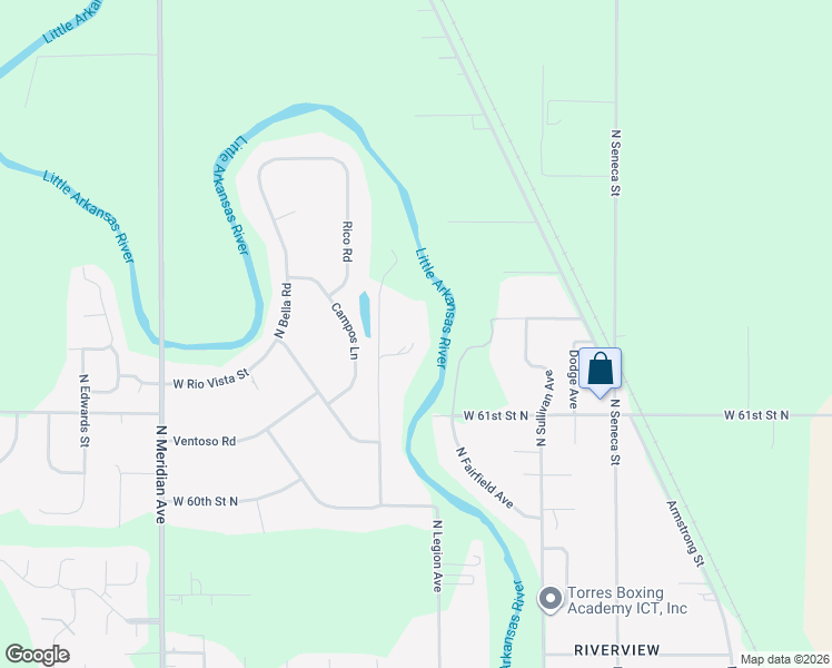 map of restaurants, bars, coffee shops, grocery stores, and more near 6400 Legion Street in Wichita