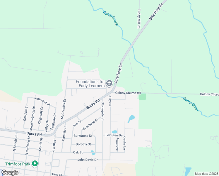 map of restaurants, bars, coffee shops, grocery stores, and more near 705 Burks Road in Farmington