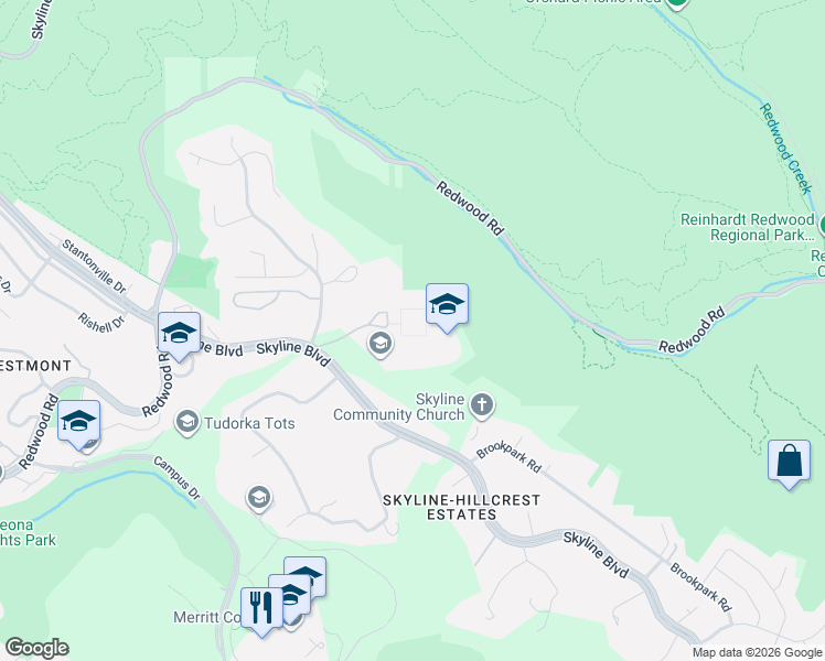 map of restaurants, bars, coffee shops, grocery stores, and more near in Oakland