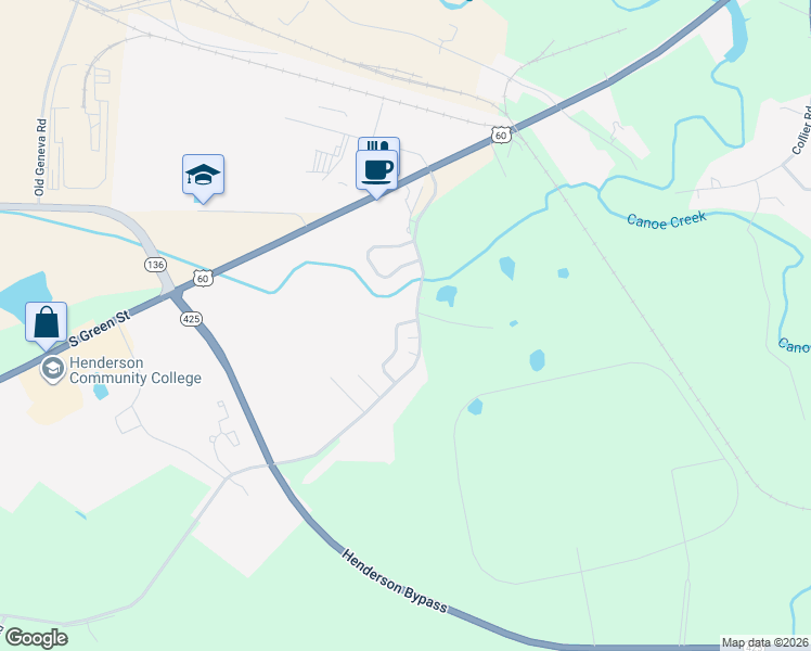 map of restaurants, bars, coffee shops, grocery stores, and more near 2361-2365 Carter Drive in Henderson
