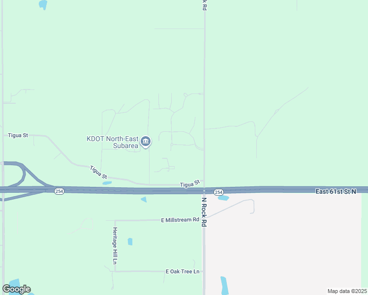 map of restaurants, bars, coffee shops, grocery stores, and more near 6507-6577 North Rock Road in Kechi