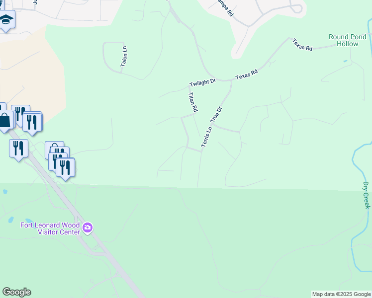map of restaurants, bars, coffee shops, grocery stores, and more near 15682 Tundra Road in Waynesville