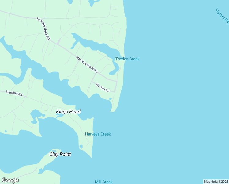 map of restaurants, bars, coffee shops, grocery stores, and more near 164 Harvey Lane in Heathsville