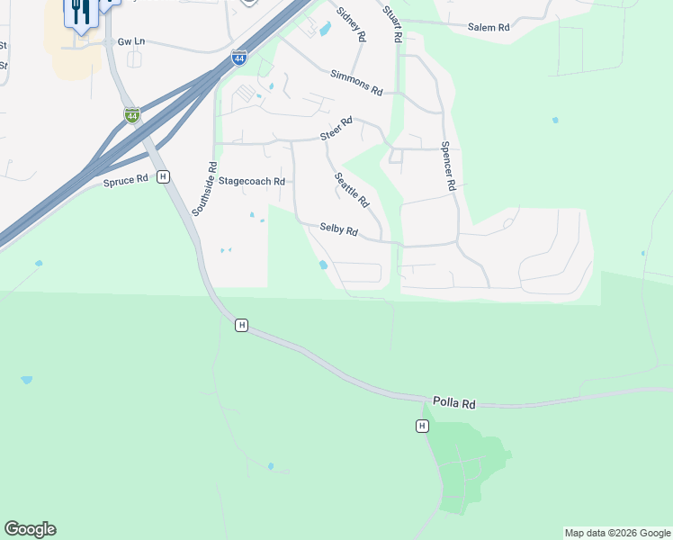 map of restaurants, bars, coffee shops, grocery stores, and more near 20301 Skyview Drive in Waynesville