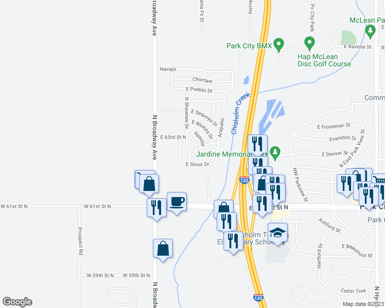 map of restaurants, bars, coffee shops, grocery stores, and more near 16 North Mohawk Drive in Park City