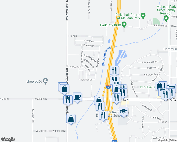 map of restaurants, bars, coffee shops, grocery stores, and more near 15 Apache in Park City