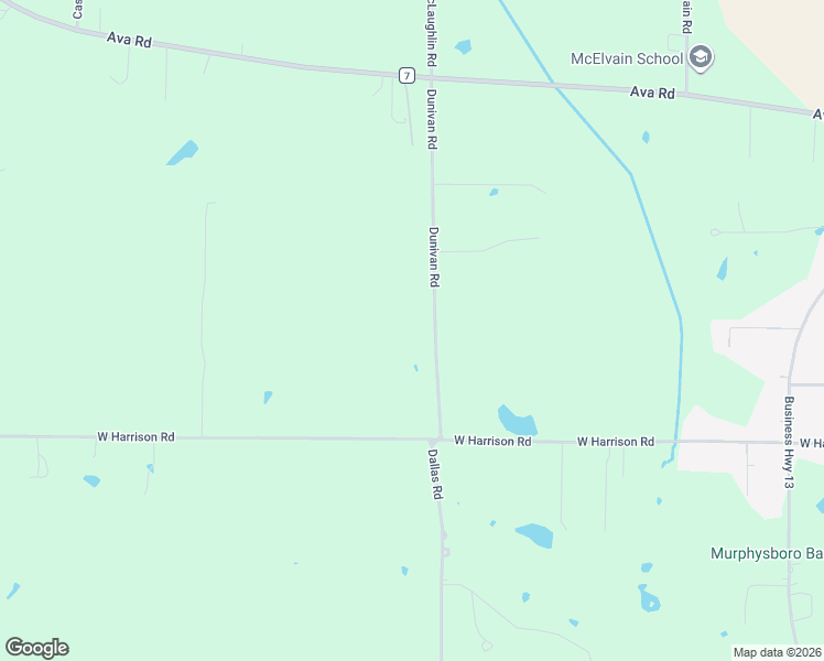 map of restaurants, bars, coffee shops, grocery stores, and more near 233 Dunivan Road in Murphysboro