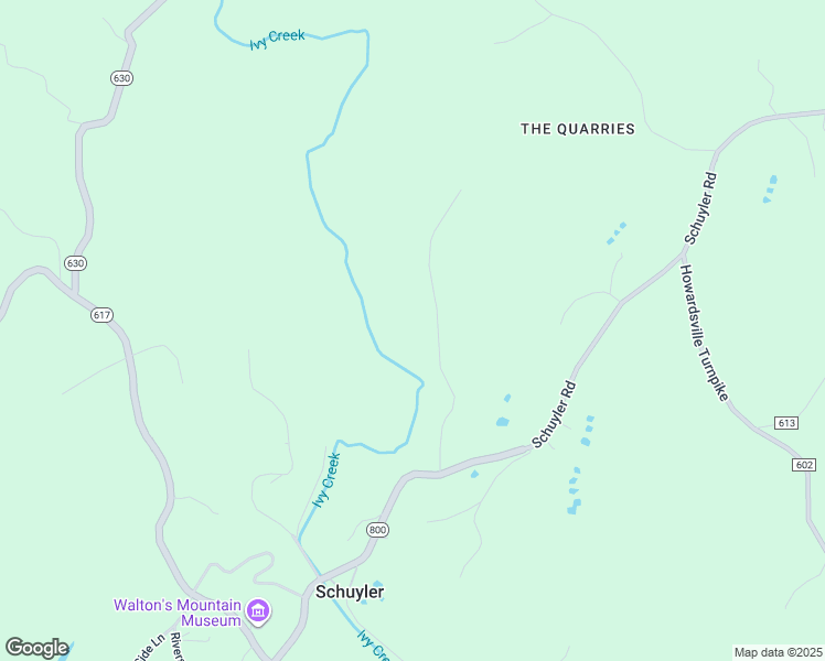 map of restaurants, bars, coffee shops, grocery stores, and more near 301-499 Gold Mine Lane in Schuyler