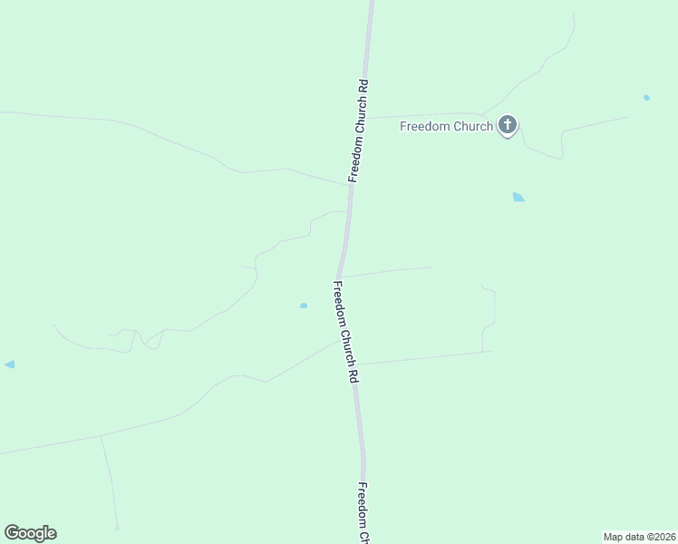 map of restaurants, bars, coffee shops, grocery stores, and more near Freedom Church Road in Harned