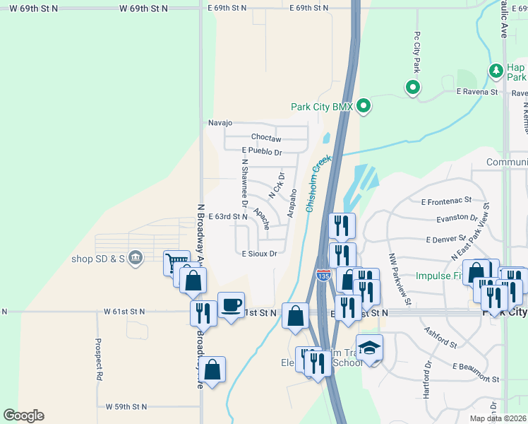map of restaurants, bars, coffee shops, grocery stores, and more near 15 Apache in Park City
