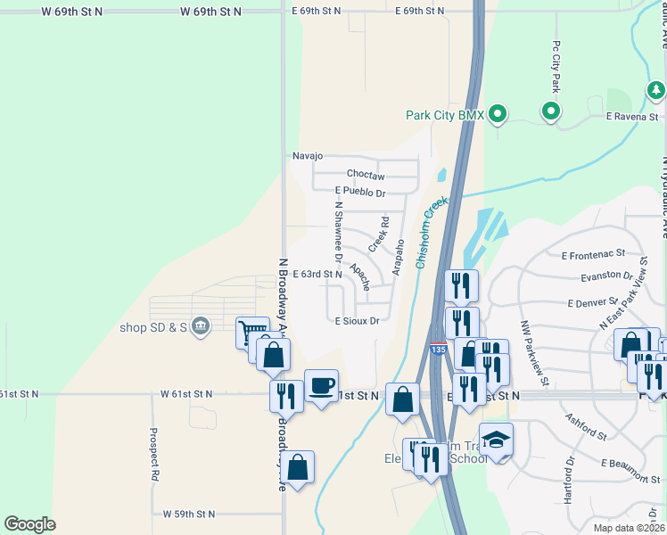 map of restaurants, bars, coffee shops, grocery stores, and more near 3 North Shawnee Drive in Park City
