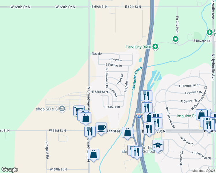 map of restaurants, bars, coffee shops, grocery stores, and more near 8 North Shawnee Drive in Park City