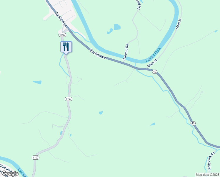 map of restaurants, bars, coffee shops, grocery stores, and more near 265 Woodland Estates in Paintsville