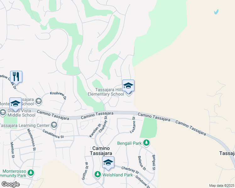 map of restaurants, bars, coffee shops, grocery stores, and more near 205 Kingswood Court in Danville