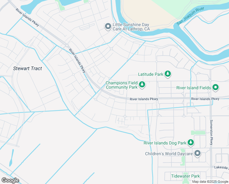 map of restaurants, bars, coffee shops, grocery stores, and more near 17575 Altair Way in Lathrop