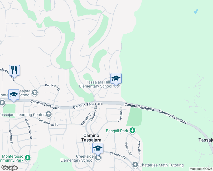 map of restaurants, bars, coffee shops, grocery stores, and more near 207 Kingswood Court in Danville