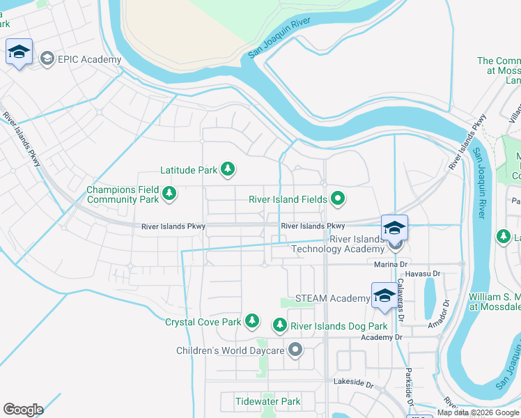 map of restaurants, bars, coffee shops, grocery stores, and more near 1703 Solano Court in Lathrop