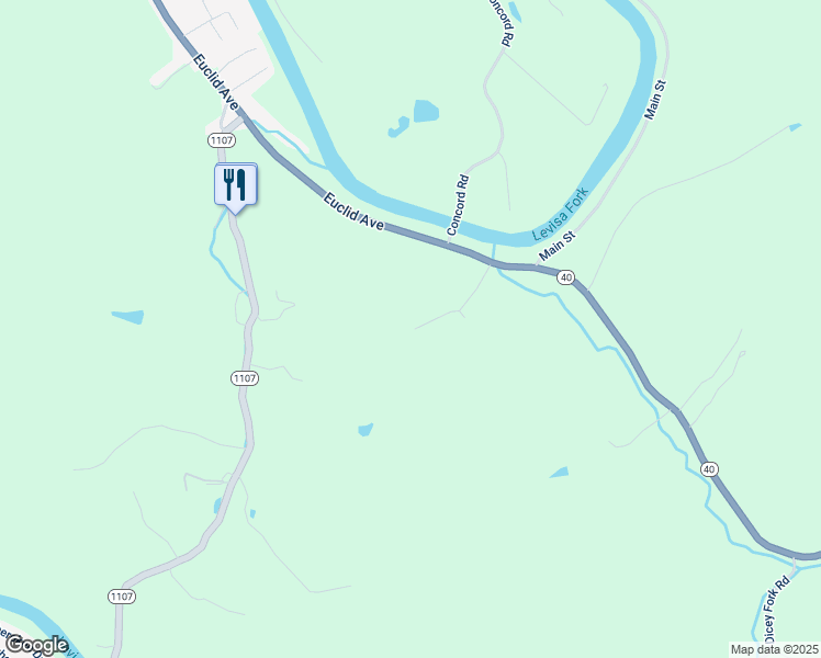 map of restaurants, bars, coffee shops, grocery stores, and more near 265 Woodland Estates in Paintsville