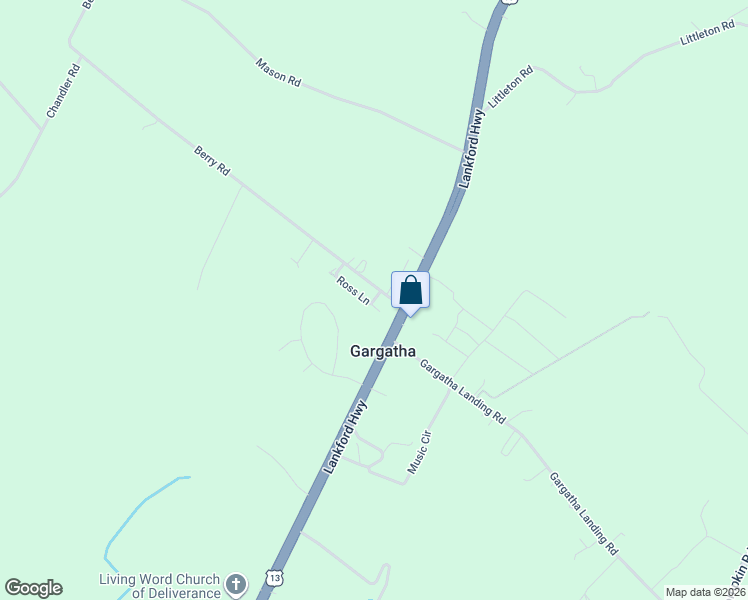 map of restaurants, bars, coffee shops, grocery stores, and more near David Drive in Gargatha