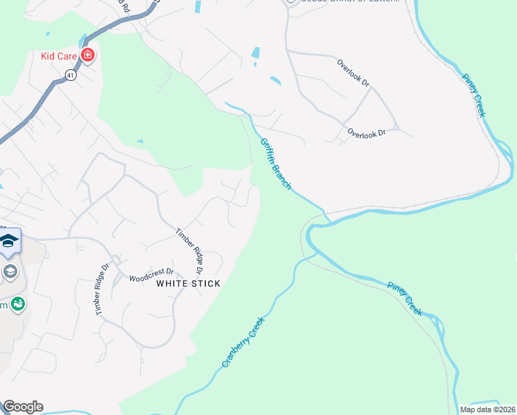 map of restaurants, bars, coffee shops, grocery stores, and more near 202 East Bunting Lane in Beckley