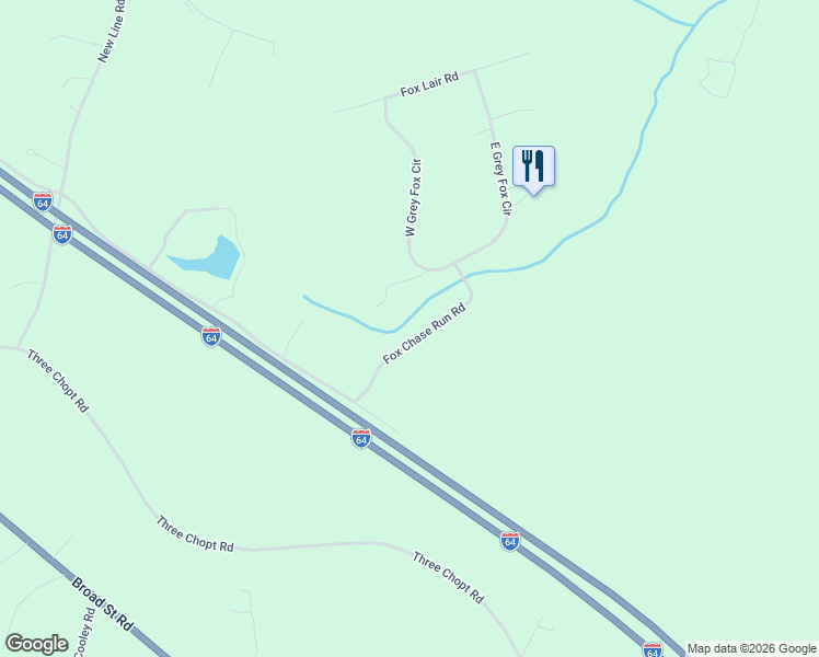 map of restaurants, bars, coffee shops, grocery stores, and more near 4590 Fox Chase Run in Gum Spring