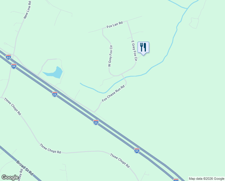 map of restaurants, bars, coffee shops, grocery stores, and more near 4590 Fox Chase Run Road in Gum Spring