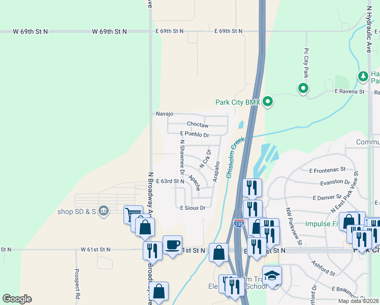 map of restaurants, bars, coffee shops, grocery stores, and more near 2-20 E Seminole Dr in Park City