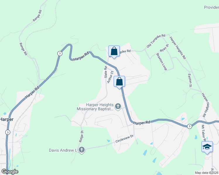 map of restaurants, bars, coffee shops, grocery stores, and more near 702 Circleview Drive in Beckley