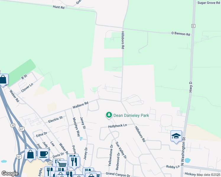 map of restaurants, bars, coffee shops, grocery stores, and more near 819 Hillsboro 821 Hillsboro in Farmington