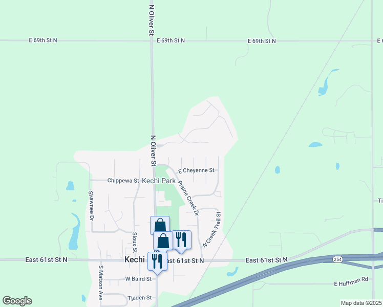 map of restaurants, bars, coffee shops, grocery stores, and more near 442 East Cheyenne Court in Kechi